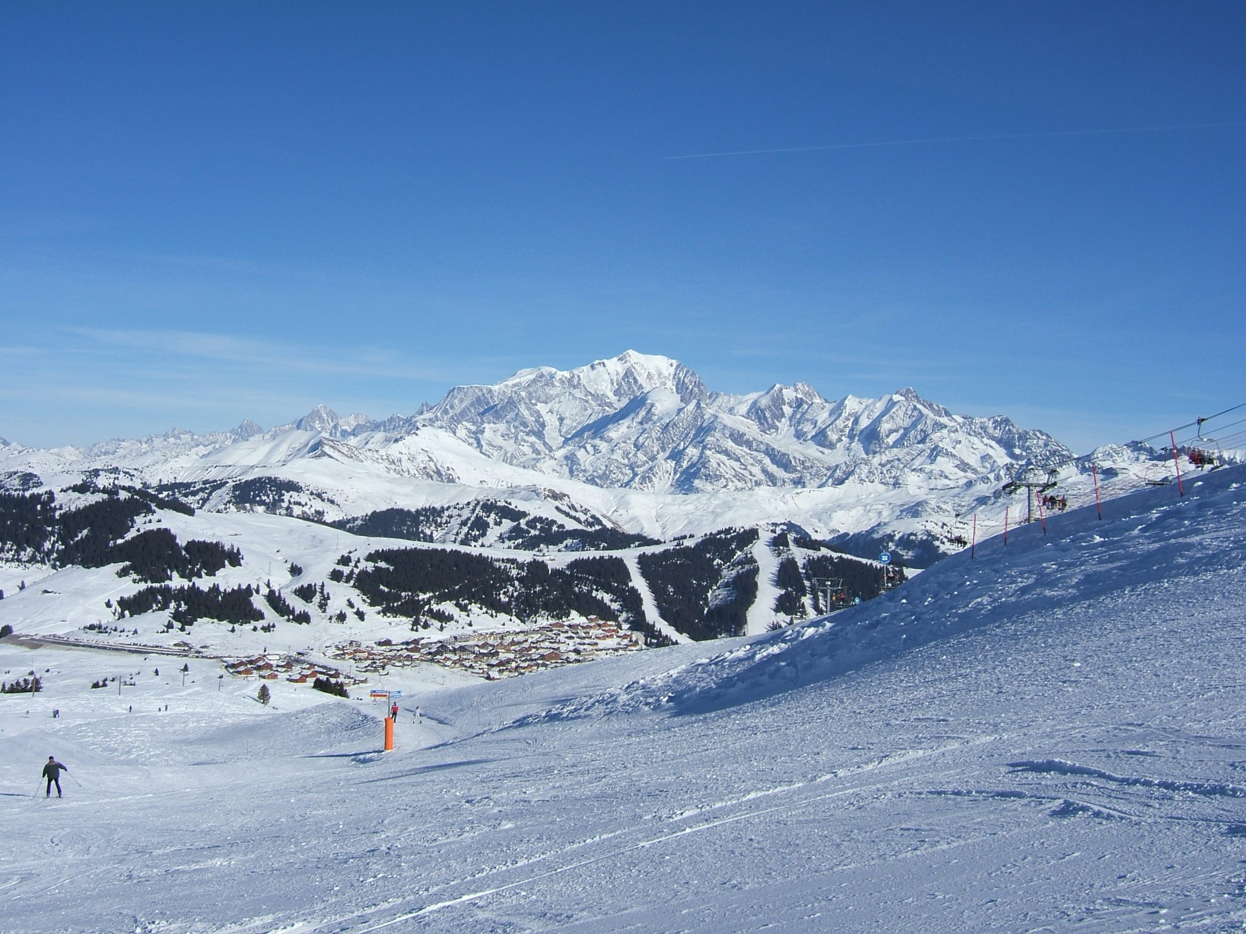 Mont Blanc massief vanaf les Saisies 